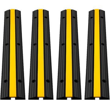VEVOR Zaščita za kable z rampo 1 kanal 102x15.5x3 cm črna težka izvedba