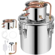 VEVOR Destilator vode 3 gal 25x25 cm srebrn