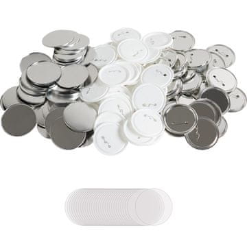 VEVOR Komplekt delov za značke z gumbom 200 kompletov 7.2x7.2 cm kovina in plastika