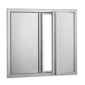 VEVOR Vrata za dostop do žara 660x610x45 mm iz nerjavečega jekla, barva nerjavečega jekla