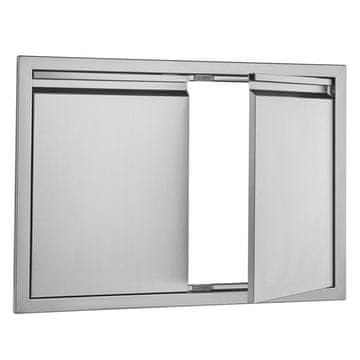 VEVOR Vrata za dostop do žara 762x532x45 mm iz nerjavečega jekla, barva nerjavečega jekla