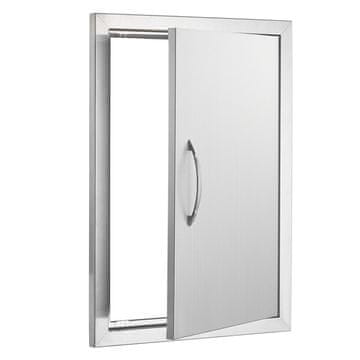 VEVOR Vrata za dostop do žara 432x610 mm iz nerjavečega jekla, barva nerjavečega jekla