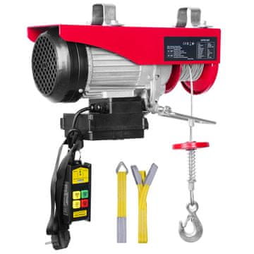 VEVOR Električni dvigalo z nosilnostjo 399.2 kg, višina dviga 1219 cm, jeklo, daljinski upravljalnik