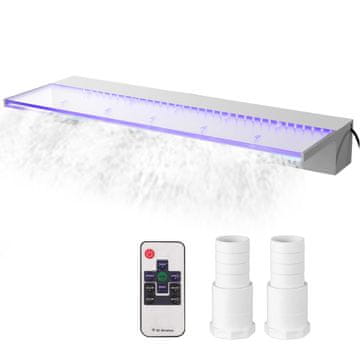 VEVOR Fontana preliv 92x8.1x20.6 cm LED daljinski upravljalnik akrilni bazenski slap