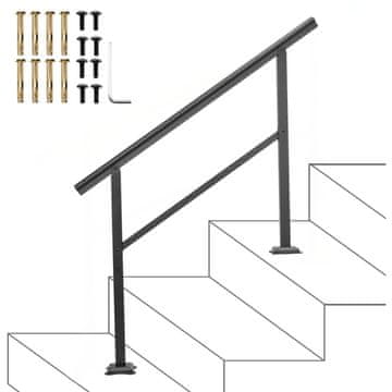 VEVOR Ograja LZHG-KT 121x89.5 cm Črna