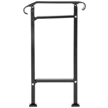 VEVOR Nastavljiva zunanja ograja za stopnice z enim stopnjem 16x34x96 cm, črna