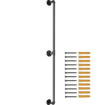 VEVOR Ograja za stopnice 152.4 cm Črna