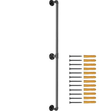 VEVOR Ograja za stopnice 213.4 cm Črna