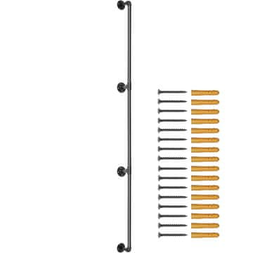 VEVOR Ograja za stopnice 243.8 cm črna