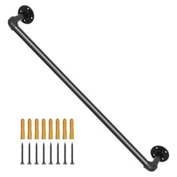 VEVOR Ograja za stopnice 91.4 cm črna