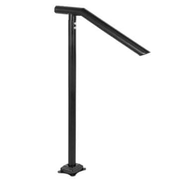 VEVOR Ograja za stopnice z ograjo za 2 do 3 stopnice 102x71.3 cm črna