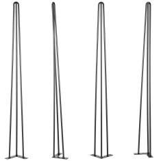 VEVOR Noge za mizo Hairpin 76.2 cm črne, komplet 4 kosov