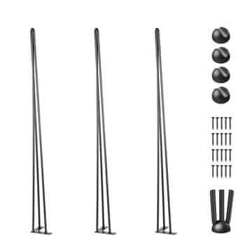 VEVOR Noge za mizo Hairpin 86.4 cm črne barve, komplet 4 kosov