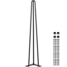 VEVOR Noge za mizo Hairpin 66 cm črne, komplet 4 kosov