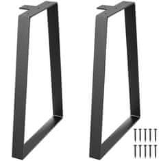 VEVOR Noge za mizo trapezne jeklene 40.6x17.5x28.5 cm črne barve