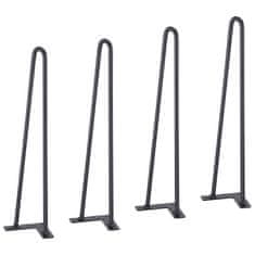 VEVOR Noge za pohištvo Hairpin 48.3x3 cm črne barve