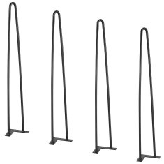 VEVOR Noge za pohištvo Hairpin 71.1 cm kovina črna