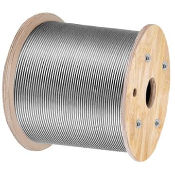 VEVOR Jekleno vrv 3.2 mm x 300 m srebrna