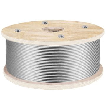 VEVOR Jeklene vrv 1x19 pramenov 152 m 4.8 mm srebrna