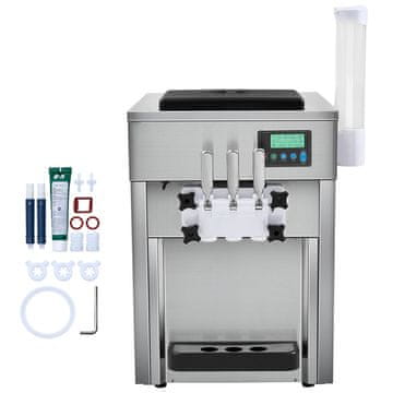 VEVOR Stroj za sladoled BQL-7220T 2x4L lijak 2x1.8L valj namizni