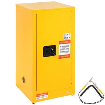 VEVOR Vnetljiv varnostni kabinet 46x46x90 cm rumene barve
