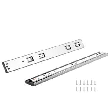 VEVOR Vodilice predalov 558.8 mm bočna montaža polno izvlečenje 553x45x12.7 mm jeklo