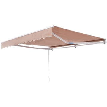 VEVOR Zložljiv nadstrešek 396.2x243.8 cm ročni vodoodporen zunanji senčnik za sonce