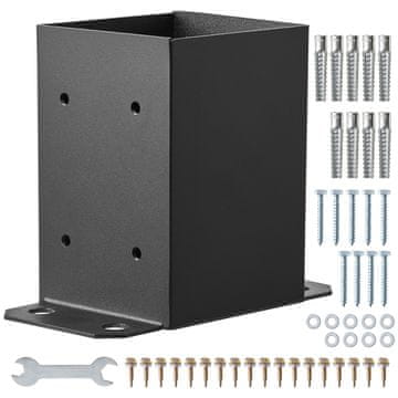 VEVOR Nosilci za podnožje stebra QBLZ-4in-2 96x140x163 mm Črni