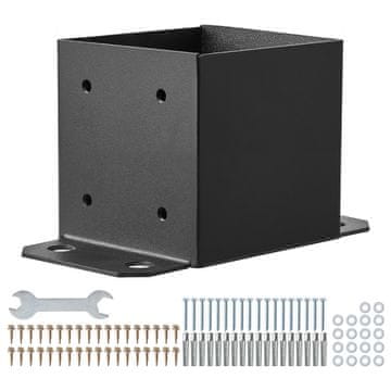 VEVOR Nosilci za podnožje stebra QBLZ-6in-4 214x146x140 mm Črni