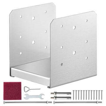 VEVOR Nastavljiv nosilec za steber, sidro za steber, 149x143x160 mm, nerjaveče jeklo