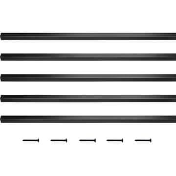 VEVOR Balustrade za teraso 101 kos 66x1.9 cm črne barve