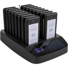 VEVOR Sistem za restavracijske pagere 16 kozarcev pagerjev 23.5x15.8x3.6 cm zaslon na dotik