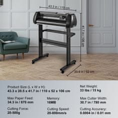VEVOR Stroj za rezanje vinilov SK-870L 110x52x106 cm Bluetooth