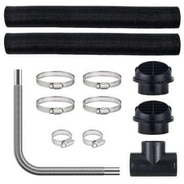 VEVOR Komplet cevi za dizelski grelec 76 mm zračna cev 25 mm izpušna cev 107x142x74 mm