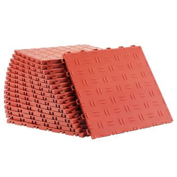 VEVOR Talne ploščice za garažo 305x305x13.4 mm rdeče
