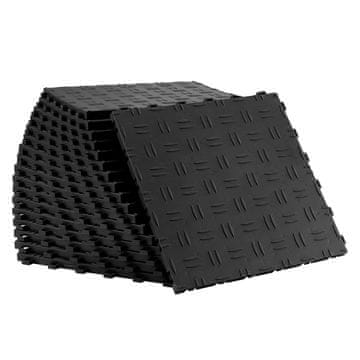 VEVOR Talne ploščice za garažo 305x305x13.4 mm črne