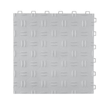 VEVOR Talne ploščice za garažo 305x305x13.4 mm srebrne
