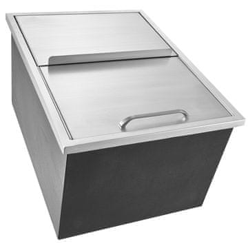 VEVOR Hladilna skrinja za led 61x46x33 cm srebrna