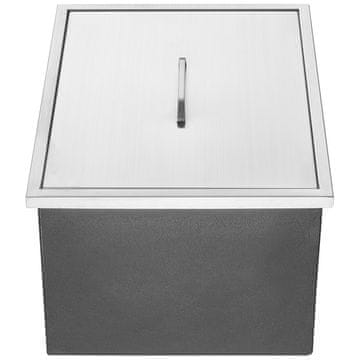 VEVOR Hladilnik za led 55.9x43.2x30.5 cm srebrn