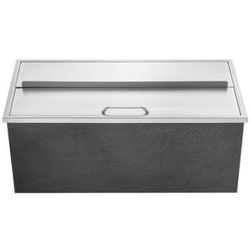 VEVOR Vgradni hladilnik za led Ice Chest 91.4x45.7x35.6 cm srebrne barve