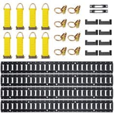VEVOR Komplet pritrdilnih tirnic 30-delni set 152.4 cm tirnice Črna