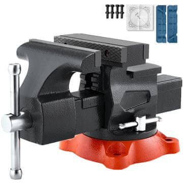 VEVOR Vise za klop 310x140x170 mm, težka izvedba, večnamenska, vrtljiva osnova