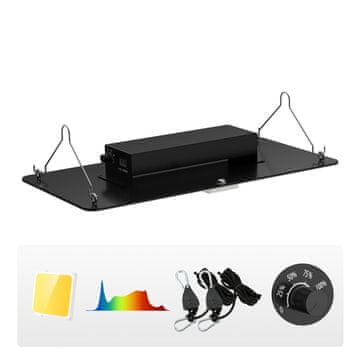 VEVOR LED rastlinska svetilka 200W PGL-G1 30x60x7.7 cm z zatemnitvijo