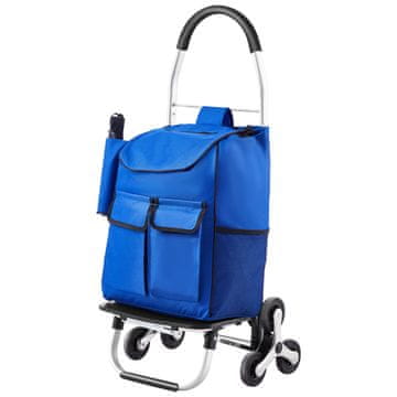 VEVOR Voziček za nakupovanje s plezanjem po stopnicah 36L 34x20x53 cm zložljiv