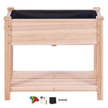 VEVOR Dvignjena vrtna greda 86x46x76 cm barve burlywood