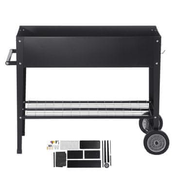 VEVOR Dvignjena gredica za vrt 108x49.5x80 cm črna