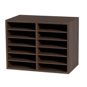 VEVOR Organizator za literaturo 12 predelkov 52x30.5x41 cm rjav