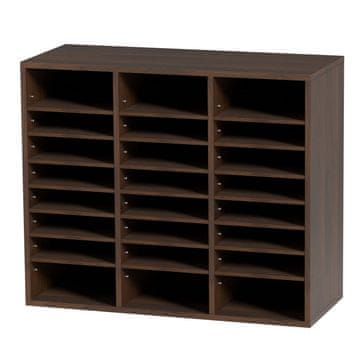 VEVOR Organizator literature z 24 predelki 73.7x30.5x62 cm rjave barve