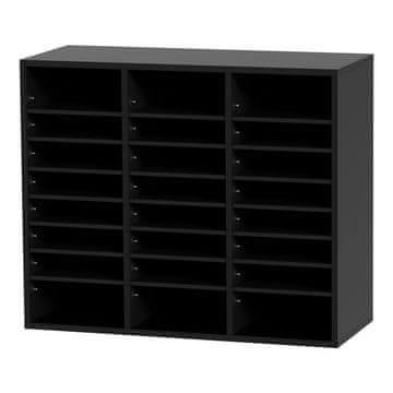 VEVOR Organizator za literaturo 24 predelkov 73.7x30.5x62 cm Črn