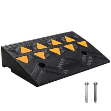 VEVOR Robni naklonski prag 50x30x10.8 cm črne barve